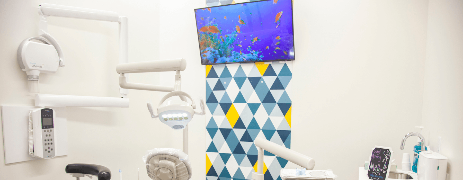 interior of exam room with dental technology |